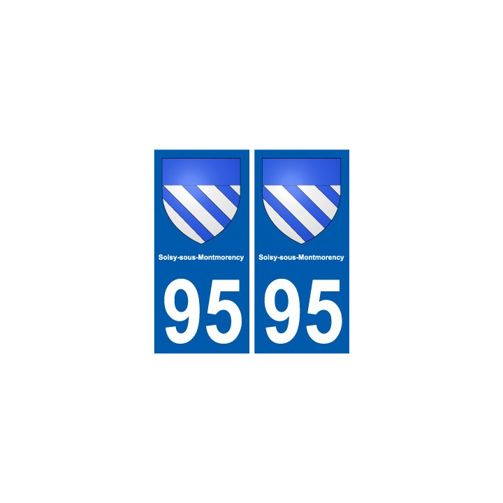 95 Viarmes coat of arms sticker plate stickers city