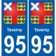 95 Viarmes coat of arms sticker plate stickers city