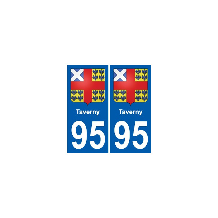 95 Viarmes escudo de armas de la etiqueta engomada de la placa de pegatinas de la ciudad