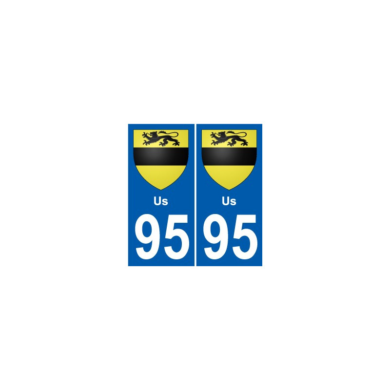 95 Viarmes coat of arms sticker plate stickers city