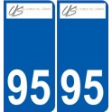 95 Argenteuil logo autocollant sticker plaque immatriculation ville