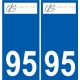 95 Argenteuil logo autocollant sticker plaque immatriculation ville