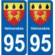 95 Viarmes escudo de armas de la etiqueta engomada de la placa de pegatinas de la ciudad