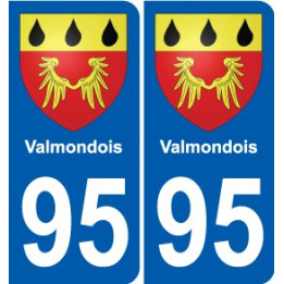 95 Viarmes escudo de armas de la etiqueta engomada de la placa de pegatinas de la ciudad