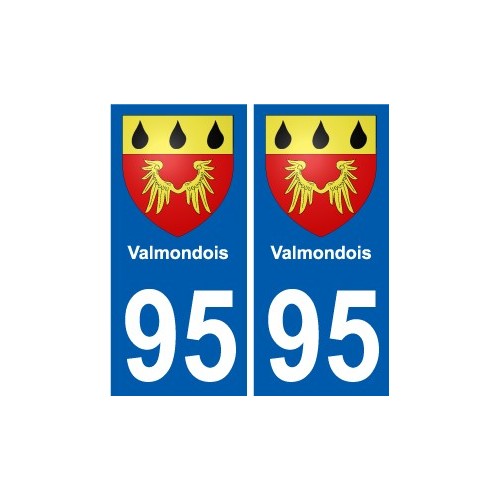 95 Viarmes escudo de armas de la etiqueta engomada de la placa de pegatinas de la ciudad