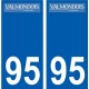 95 Argenteuil logo autocollant sticker plaque immatriculation ville