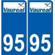 94 Créteil logotipo de la calcomanía de la placa etiqueta de registro de la ciudad