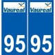 94 Créteil logotipo de la calcomanía de la placa etiqueta de registro de la ciudad