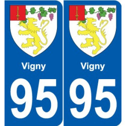 95 Viarmes wappen aufkleber typenschild aufkleber stadt