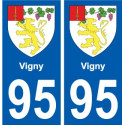 95 Viarmes stemma adesivo piastra adesivi città