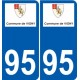 94 Créteil logotipo de la calcomanía de la placa etiqueta de registro de la ciudad