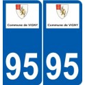94 Créteil logotipo de la calcomanía de la placa etiqueta de registro de la ciudad