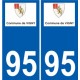 94 Créteil adesivo del logo adesivo piastra di registrazione city