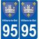 95 Viarmes stemma adesivo piastra adesivi città