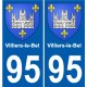 95 Viarmes stemma adesivo piastra adesivi città