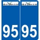 94 Créteil adesivo del logo adesivo piastra di registrazione city