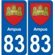 83 Cogolin wappen aufkleber typenschild aufkleber stadt