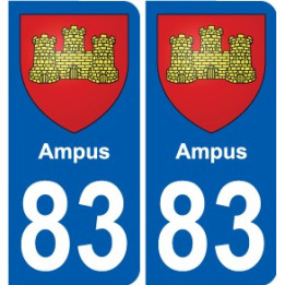 83 Cogolin coat of arms sticker plate stickers city