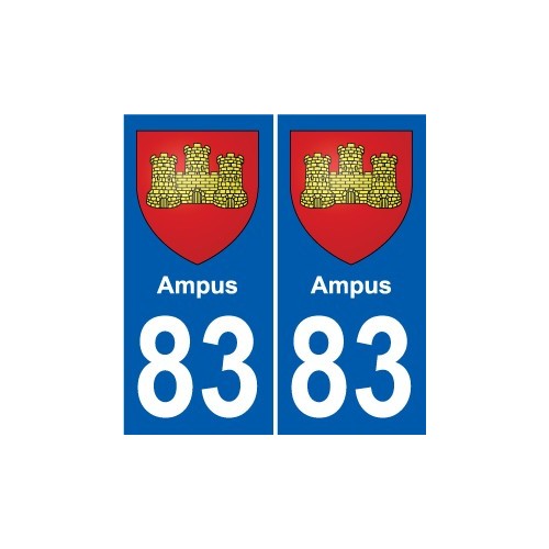 83 Cogolin stemma adesivo piastra adesivi città