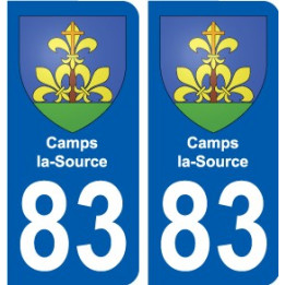 83 Cogolin coat of arms sticker plate stickers city