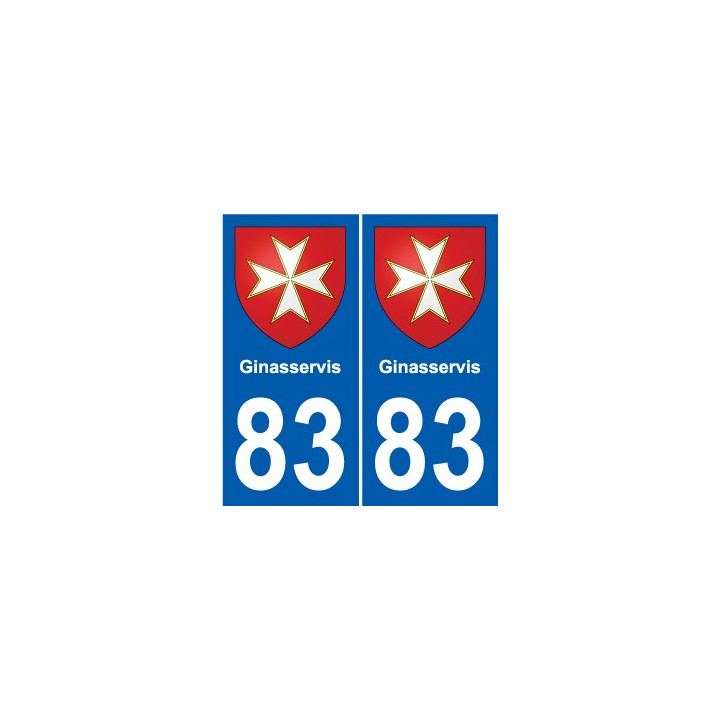 83 Cogolin escudo de armas de la etiqueta engomada de la placa de pegatinas de la ciudad