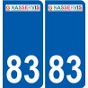 83 Cogolin logotipo de la etiqueta engomada de la placa de pegatinas de la ciudad