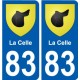 83 Cogolin stemma adesivo piastra adesivi città