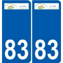 83 Cogolin logo autocollant plaque stickers ville