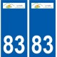 83 Cogolin logo autocollant plaque stickers ville