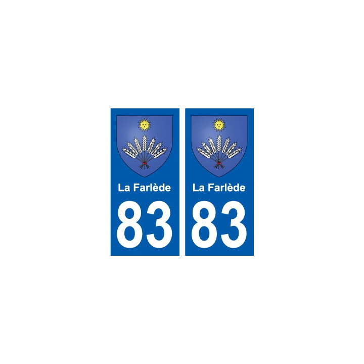 83 Cogolin coat of arms sticker plate stickers city