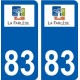 83 Cogolin logo adesivo piastra adesivi città