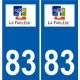 83 Cogolin logo sticker plate stickers city