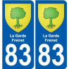83 Cogolin coat of arms sticker plate stickers city