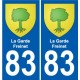83 Cogolin blason autocollant plaque stickers ville