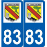 83 Cogolin logo adesivo piastra adesivi città