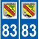 83 Cogolin logo aufkleber typenschild aufkleber stadt