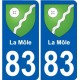 83 Cogolin blason autocollant plaque stickers ville