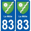 83 Cogolin blason autocollant plaque stickers ville