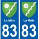 83 Cogolin blason autocollant plaque stickers ville