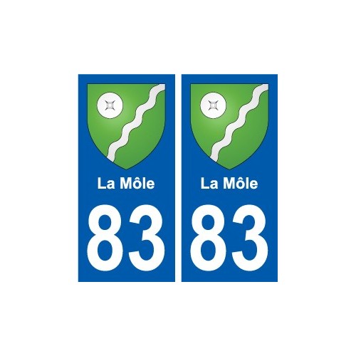 83 Cogolin coat of arms sticker plate stickers city