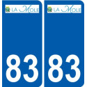 83 Cogolin logo adesivo piastra adesivi città
