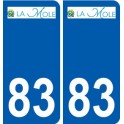 83 Cogolin logo autocollant plaque stickers ville