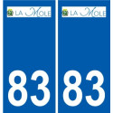 83 Cogolin logo adesivo piastra adesivi città