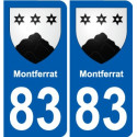 83 Cogolin escudo de armas de la etiqueta engomada de la placa de pegatinas de la ciudad