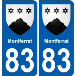 83 Cogolin escudo de armas de la etiqueta engomada de la placa de pegatinas de la ciudad