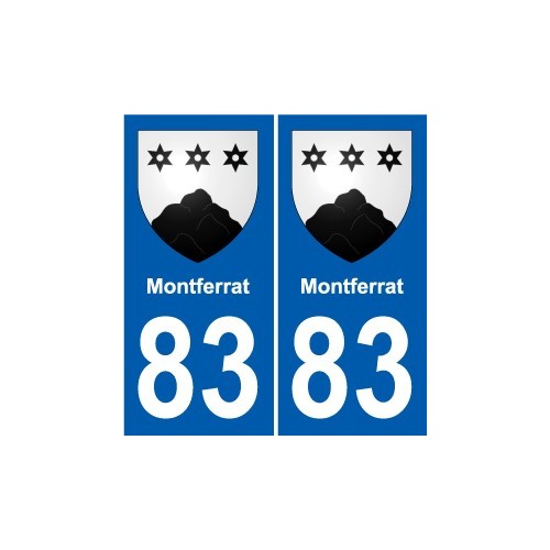 83 Cogolin escudo de armas de la etiqueta engomada de la placa de pegatinas de la ciudad