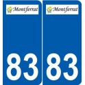 83 Cogolin logo adesivo piastra adesivi città