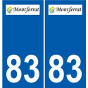83 Cogolin logo adesivo piastra adesivi città