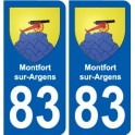 83 Cogolin stemma adesivo piastra adesivi città