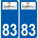 83 Cogolin logotipo de la etiqueta engomada de la placa de pegatinas de la ciudad